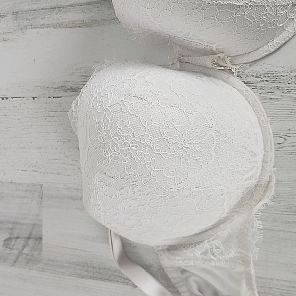 Victoria's Secret cream lace Dream Angels lined perfect coverage bra Size 38G - Picture 6 of 13